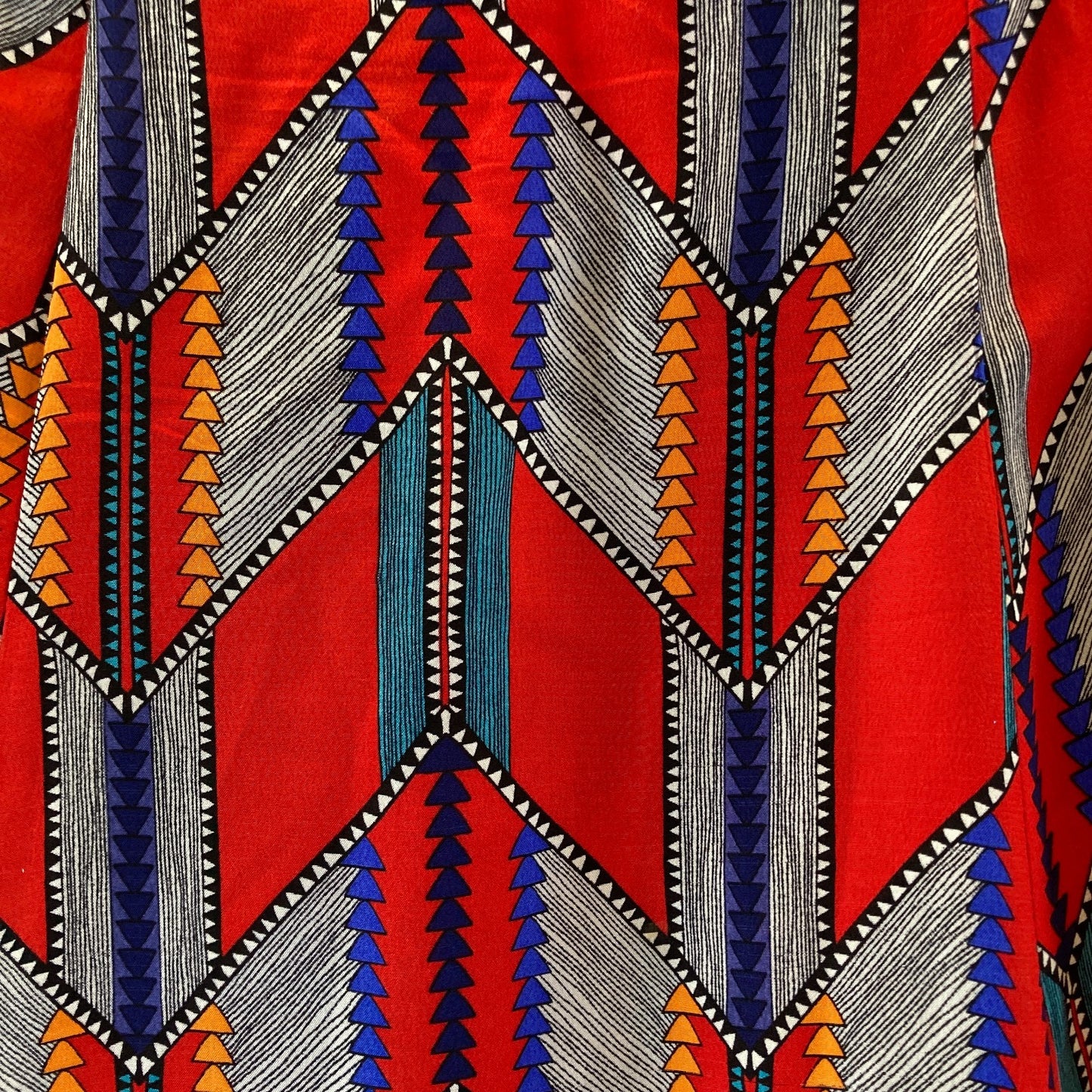 Mara Hoffman Red Patterned 100% Silk Full Length Maxi Skirt - Size 6 - 0209AS