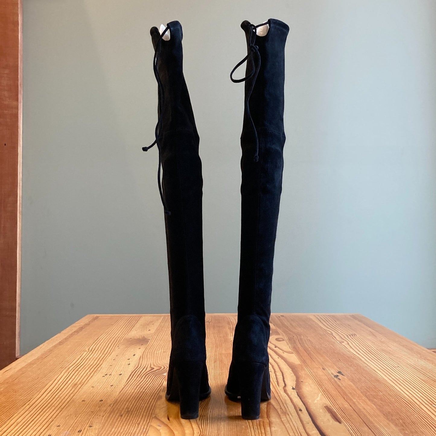 6.5- Stuart Weitzman Black Over the Knee Highland Boots Worn Once w/ Box 1122KP