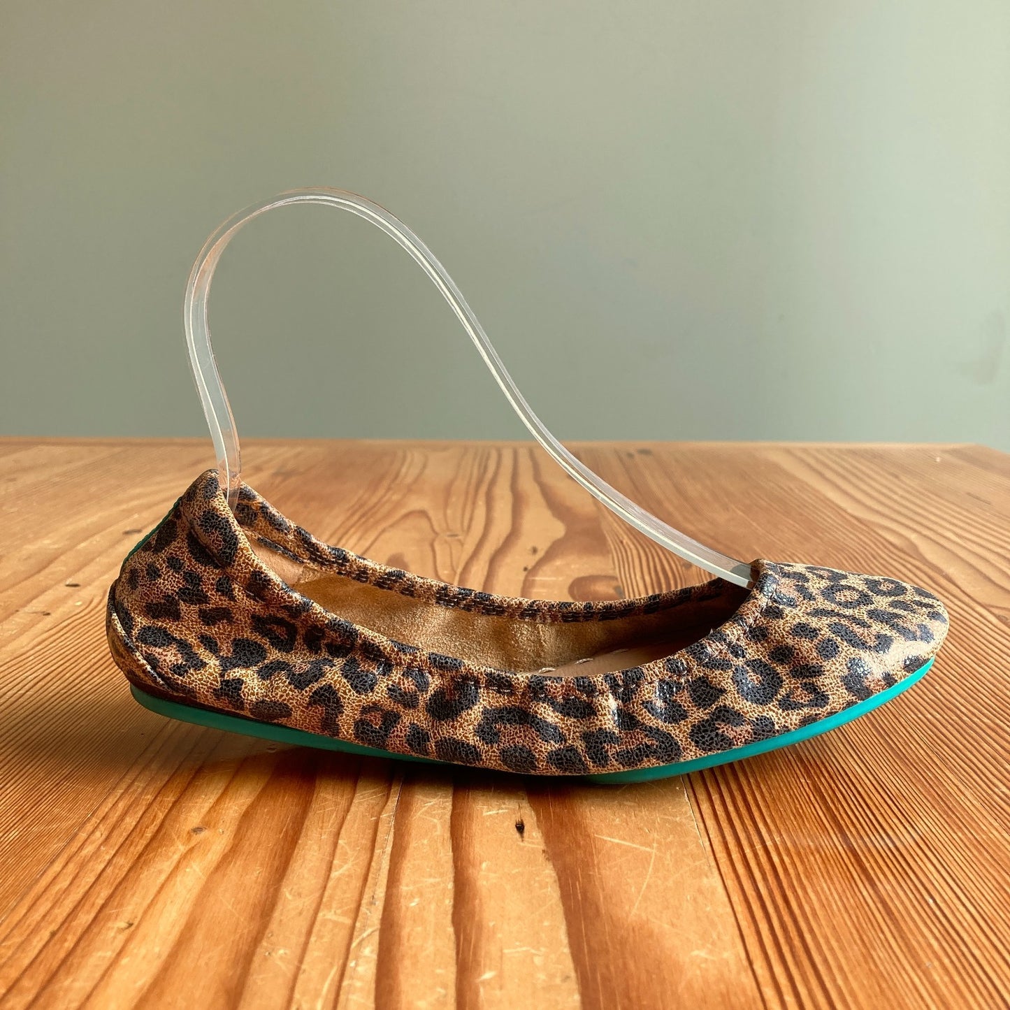 Tieks by Gavrieli Leopard Leather Ballet Flats Foldable Shoes - Size 7 - 0828AM