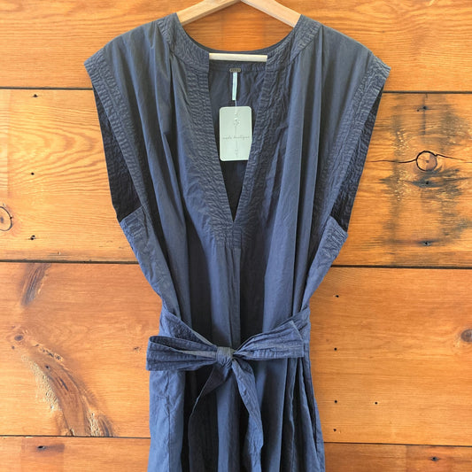 YFB Young Fabulous & Broke Navy Blue Open Back Maxi Dress - Size M - 4427SC