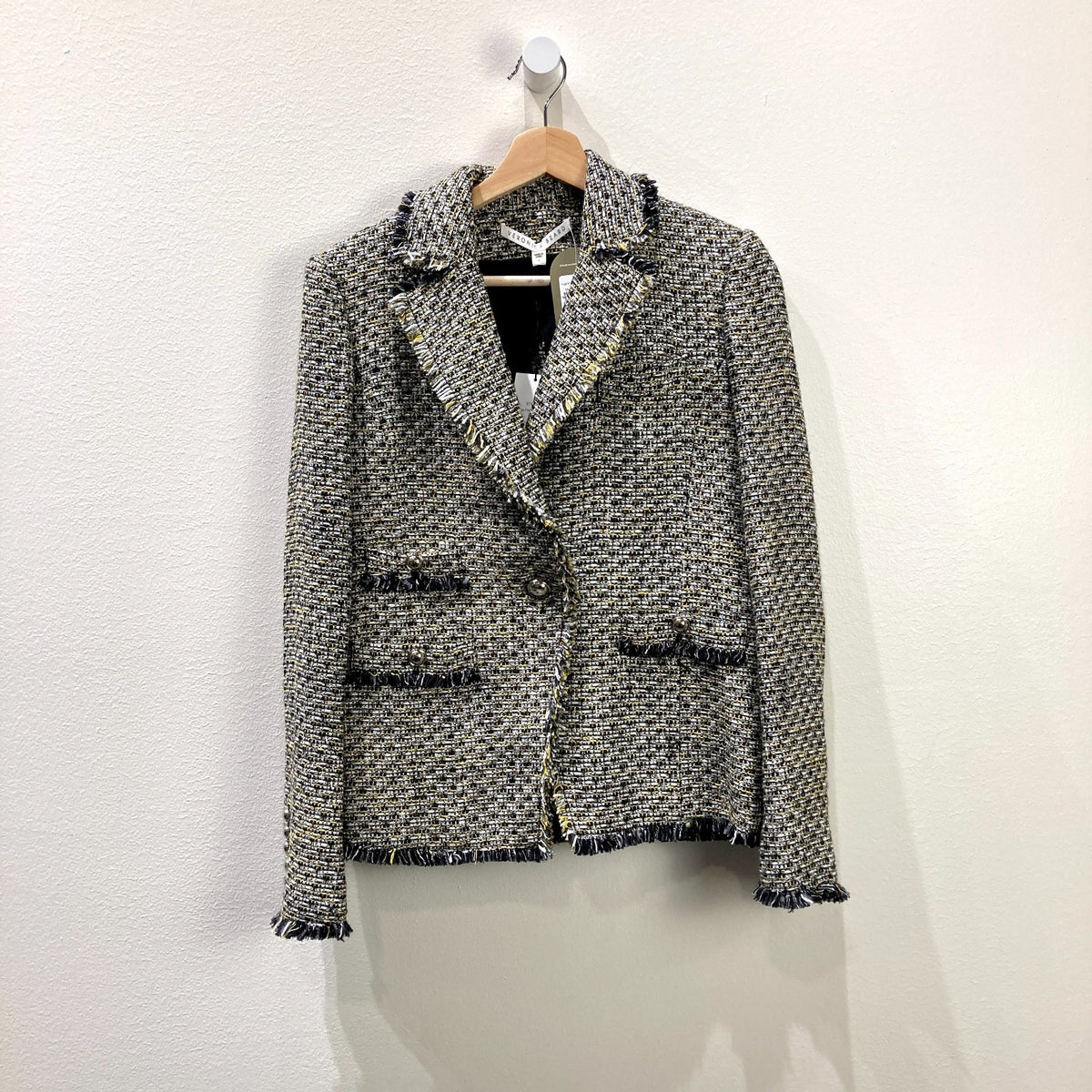 Veronica Beard $695 Fabion Silver Multi Tweed Jacket Blazer - Size 4 - 1017SC