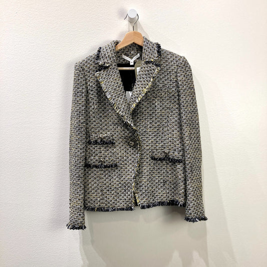 Veronica Beard $695 Fabion Silver Multi Tweed Jacket Blazer - Size 4 - 1017SC