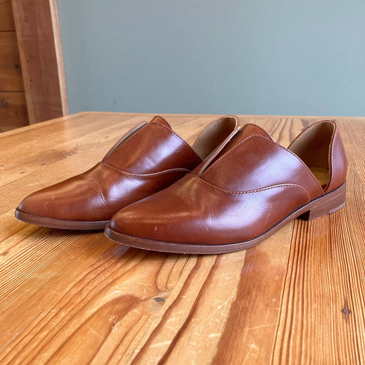 9 - Nisolo Brandy Brown Oxford 2.0 Emma D'Orsay Flats Shoes 0212SW