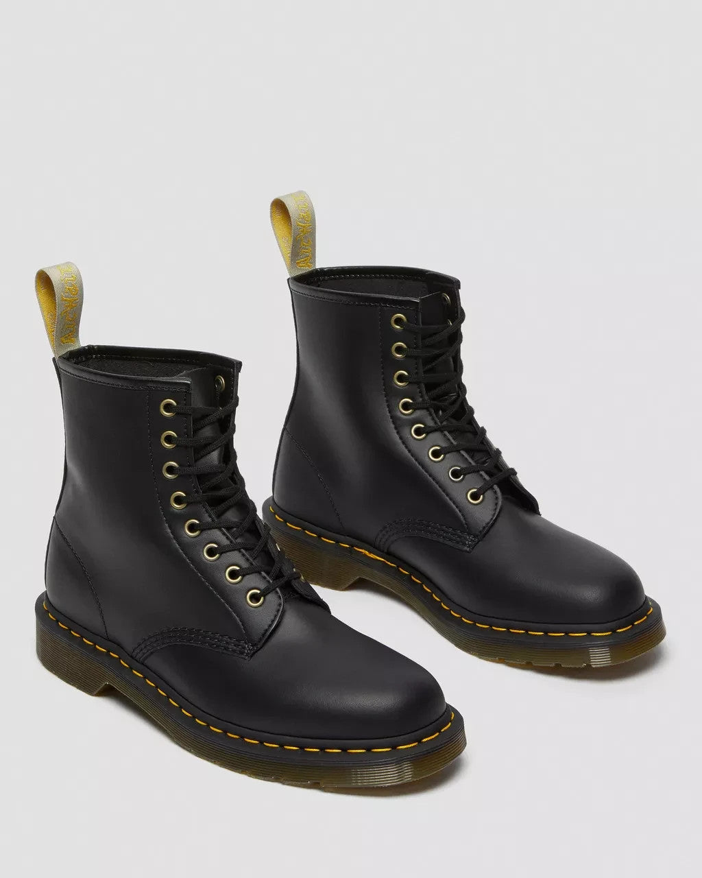 7 - Dr. Martens Black Vegan Leather 1460 Felix Combat Boots 0410KB