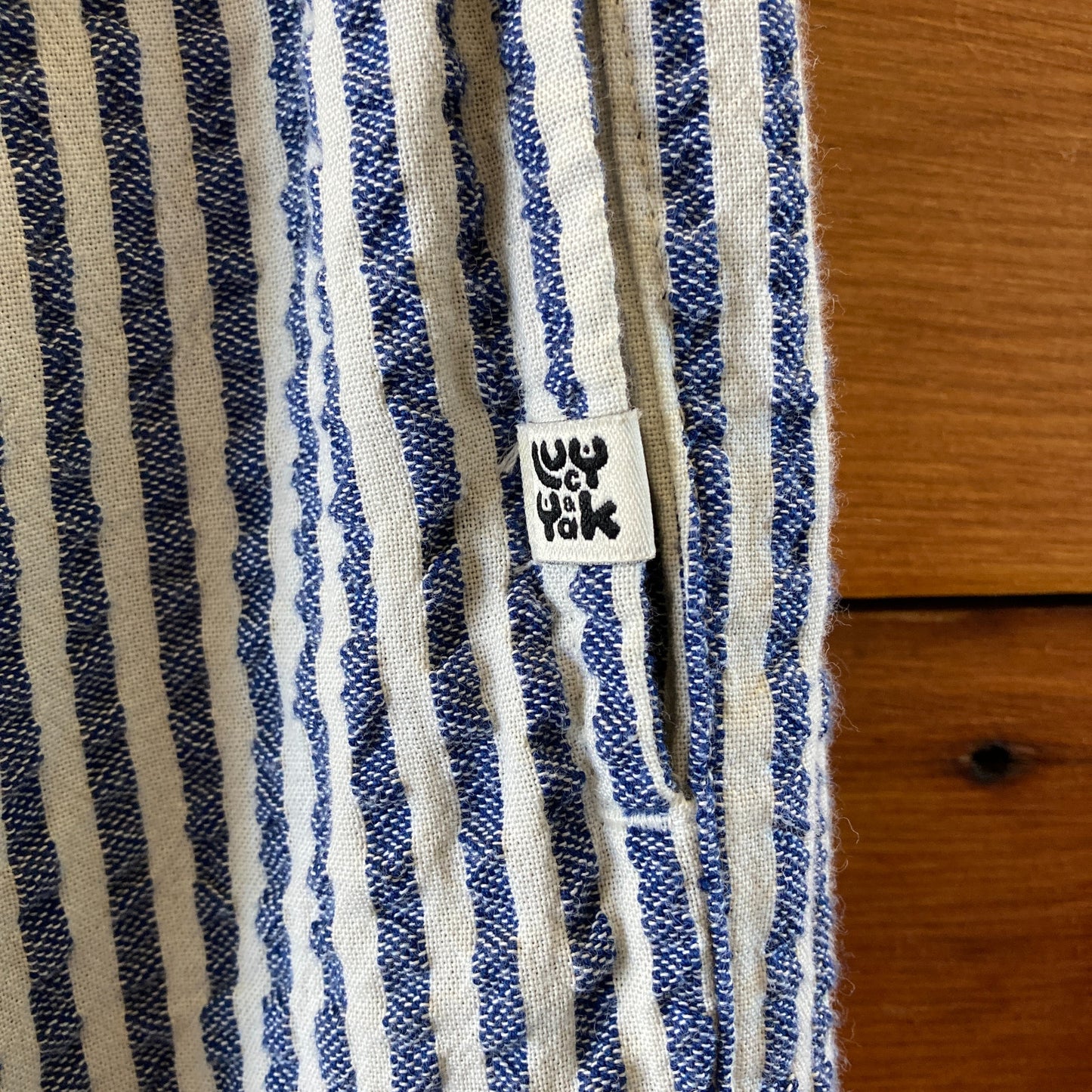 Lucy & Yak Blue Seersucker Striped Bellamy Jumpsuit - Size 18 - NEW - 1202AE