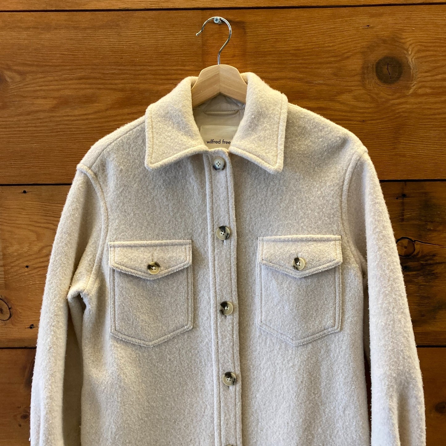 2XS / XXS - Wilfred Free Aritzia White Ganna Long Shirt Jacket 0203DE