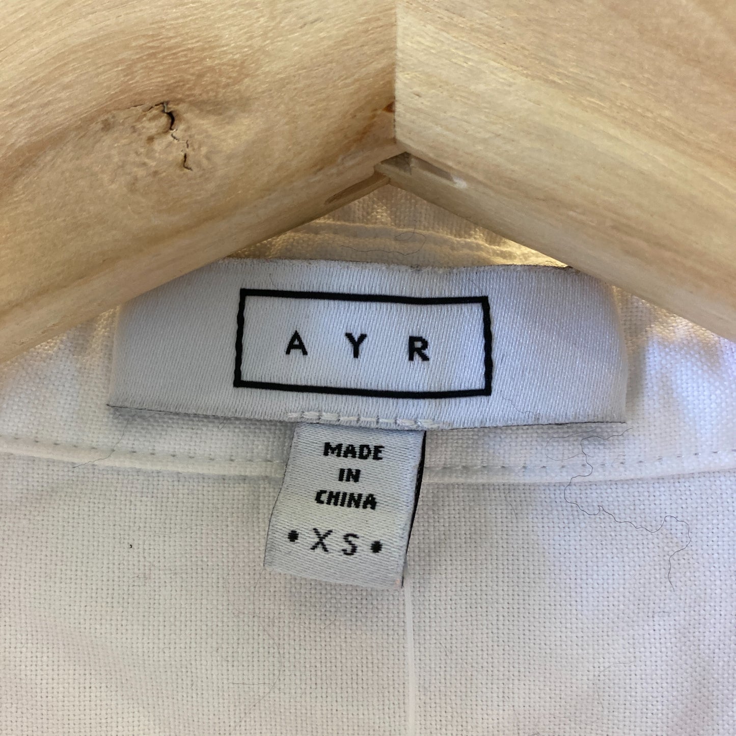 AYR White The Deep End Curved Hem Button Up Shirt - Size XS - 0209CM