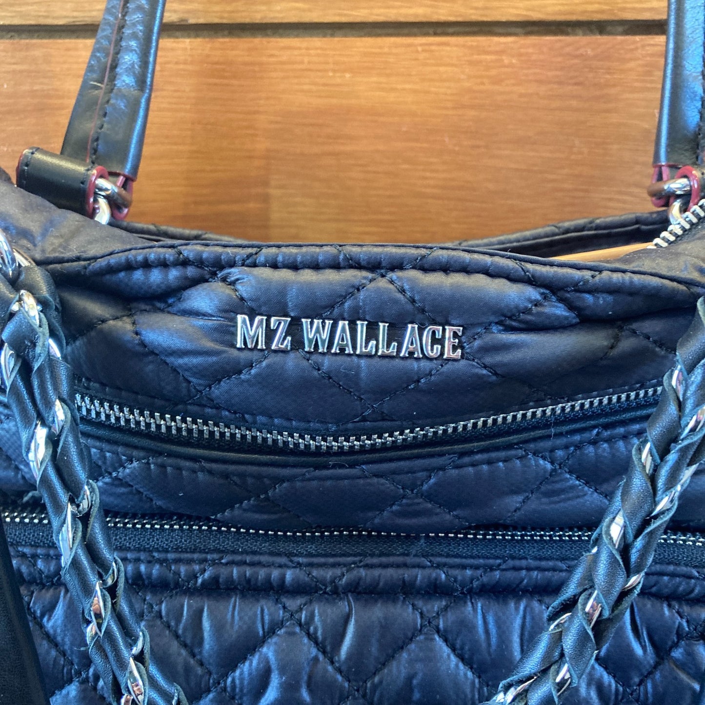 MZ Wallace $365 Black Crosby Magazine Quilted Nylon Tote Bag Purse - 1117KW