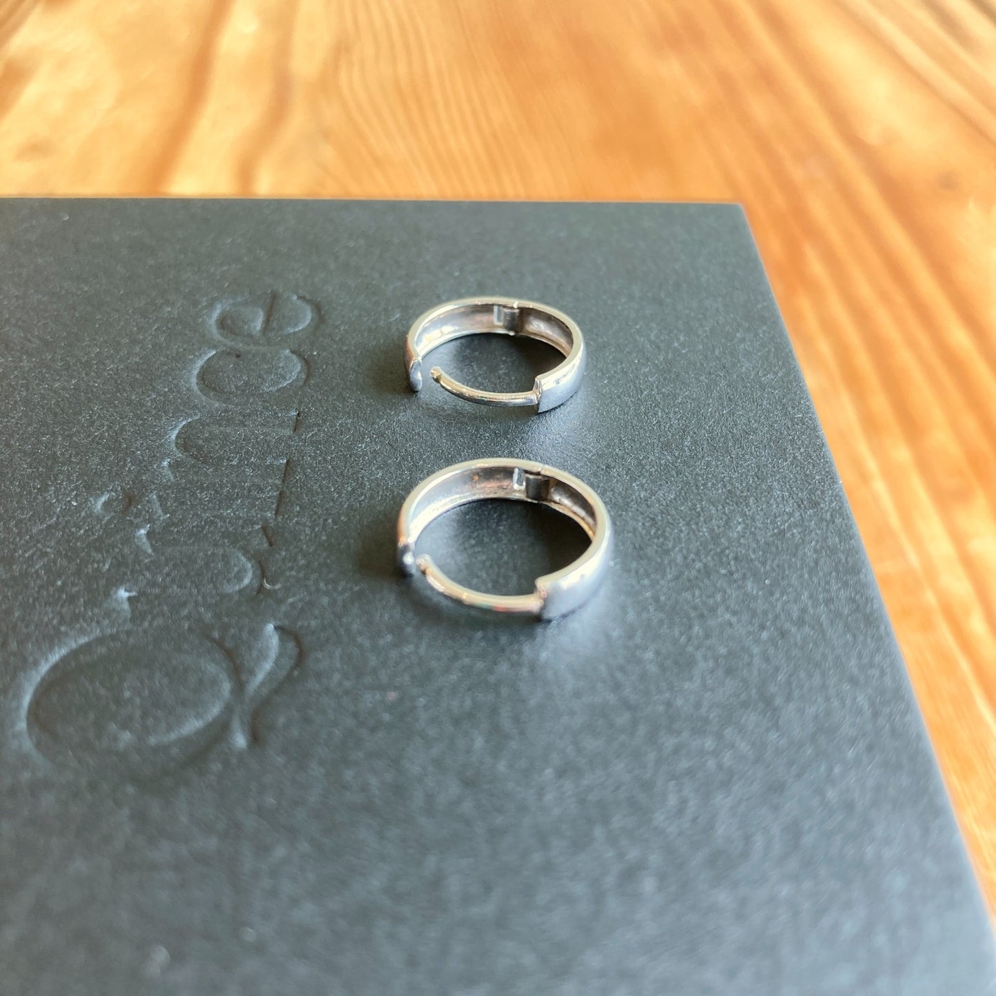 Quince White Gold $116 Mini Huggie Hoops w/ Box - 1125KG