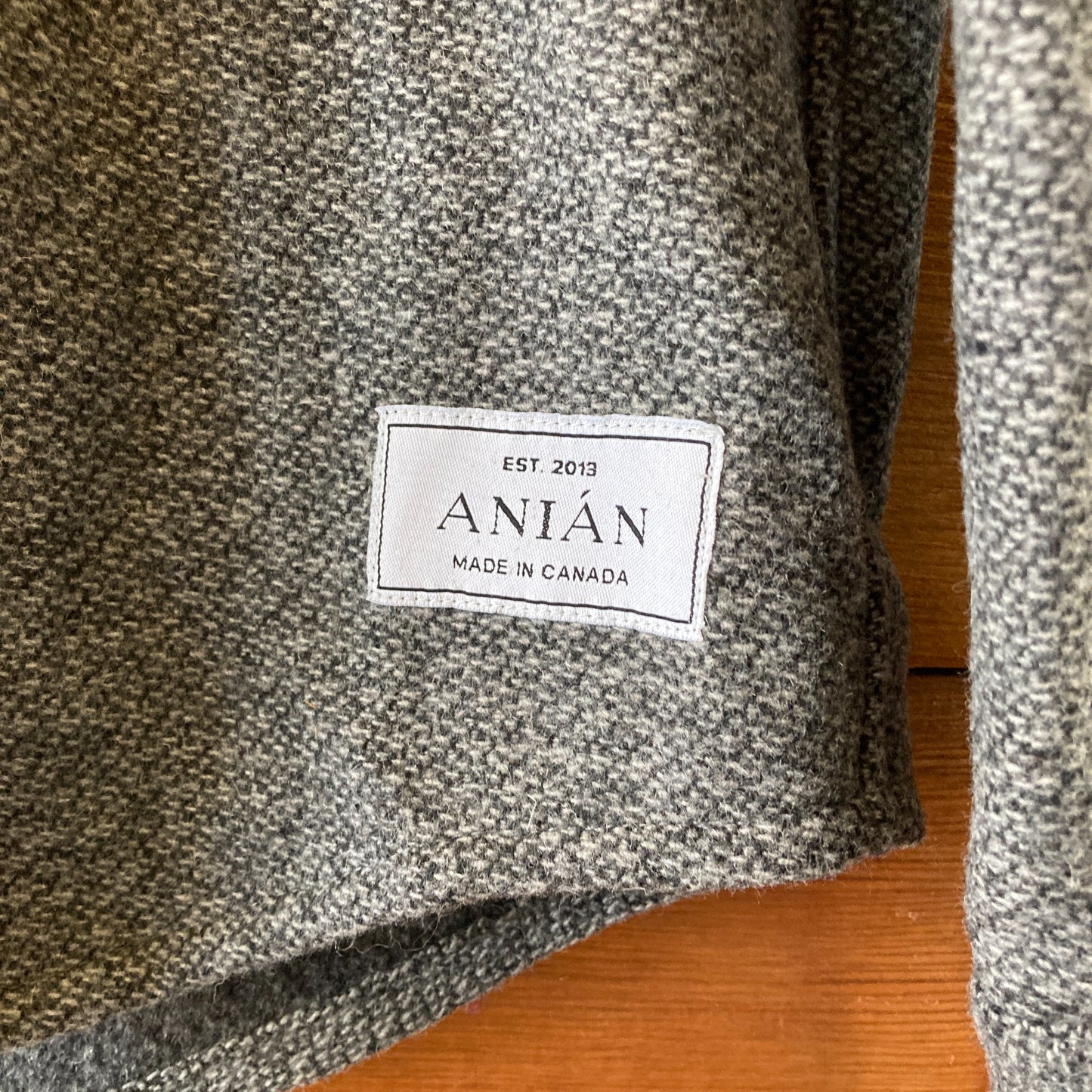 Anian Gray Jericho Wool Button Front Shirt Jacket - Mens Size M - 0312IG