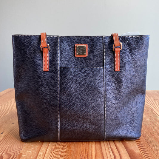 Dooney & Bourke Navy Pebble Grain Satchel Short Handle Shopper Tote Bag - 0311AY