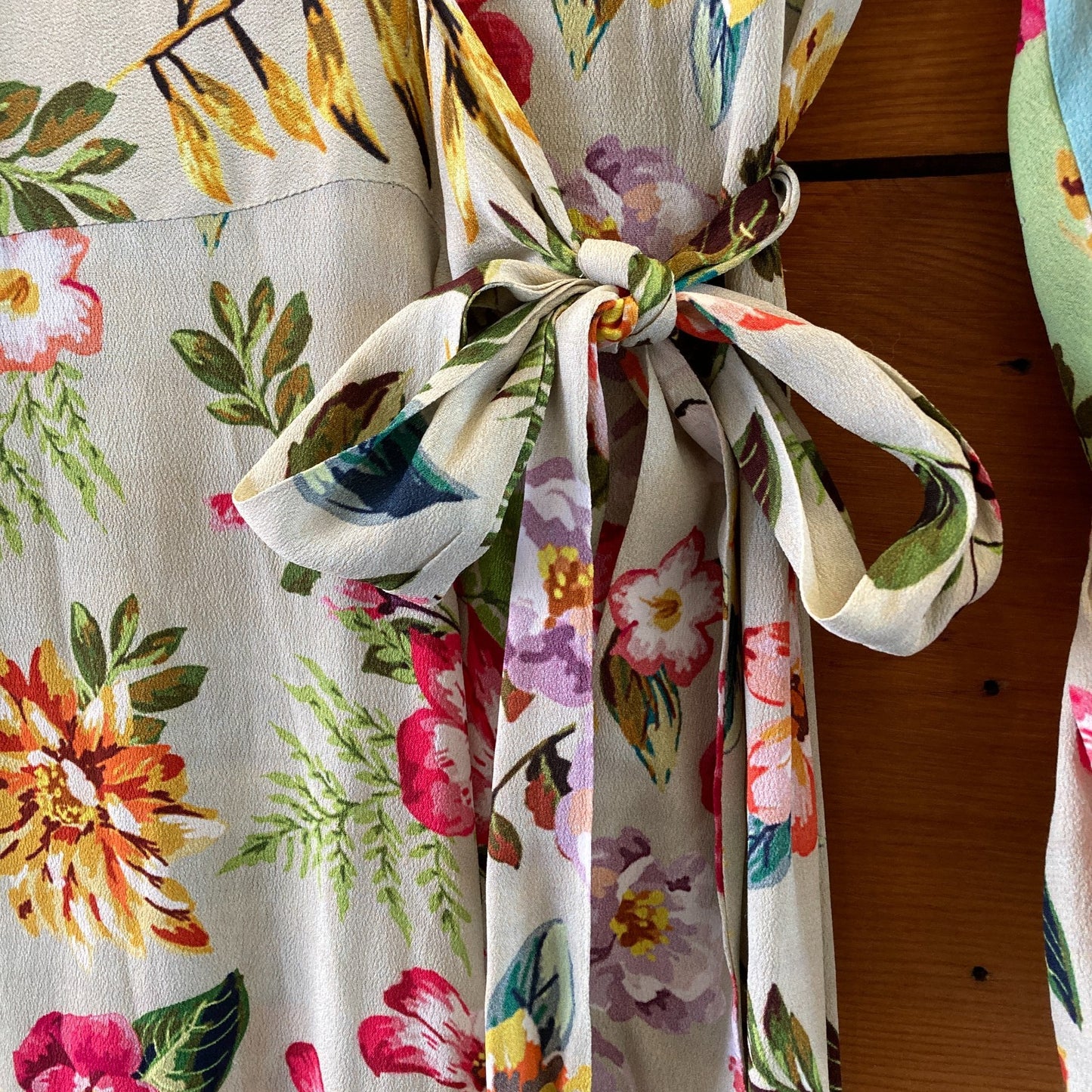 Blank London Anthropologie Floral 3/4 Sleeve Wrap Maxi Ruth Dress - XS - 0715EJ