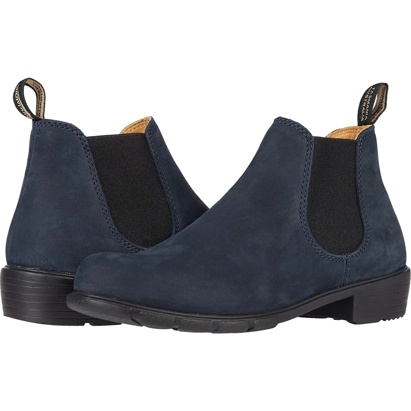 8.5 - Blundstone Navy Blue Nubuck Suede Leather Chelsea Ankle Boots 0419KM