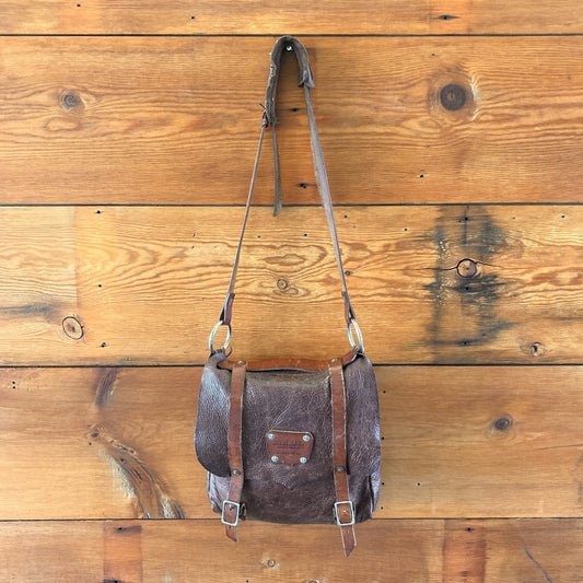 Goertzen Adventure Equipment Brown Leather Crossbody Satchel Bag - 1229MR