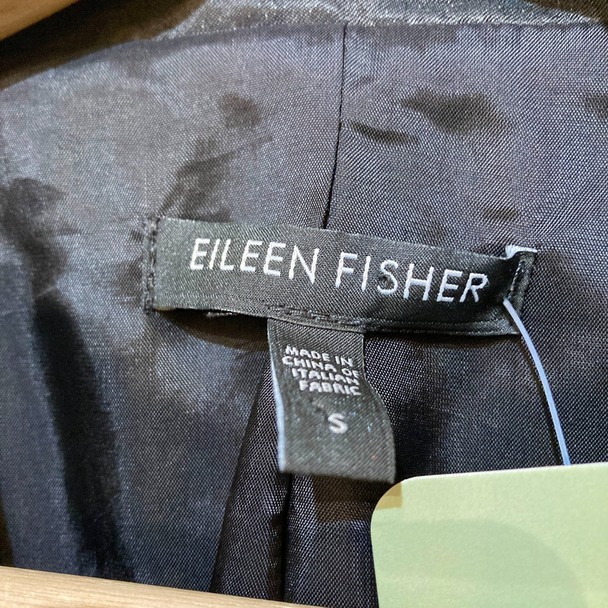 Eileen Fisher Black Single Button Shawl Collar Coat Jacket - Size S - 0830DH