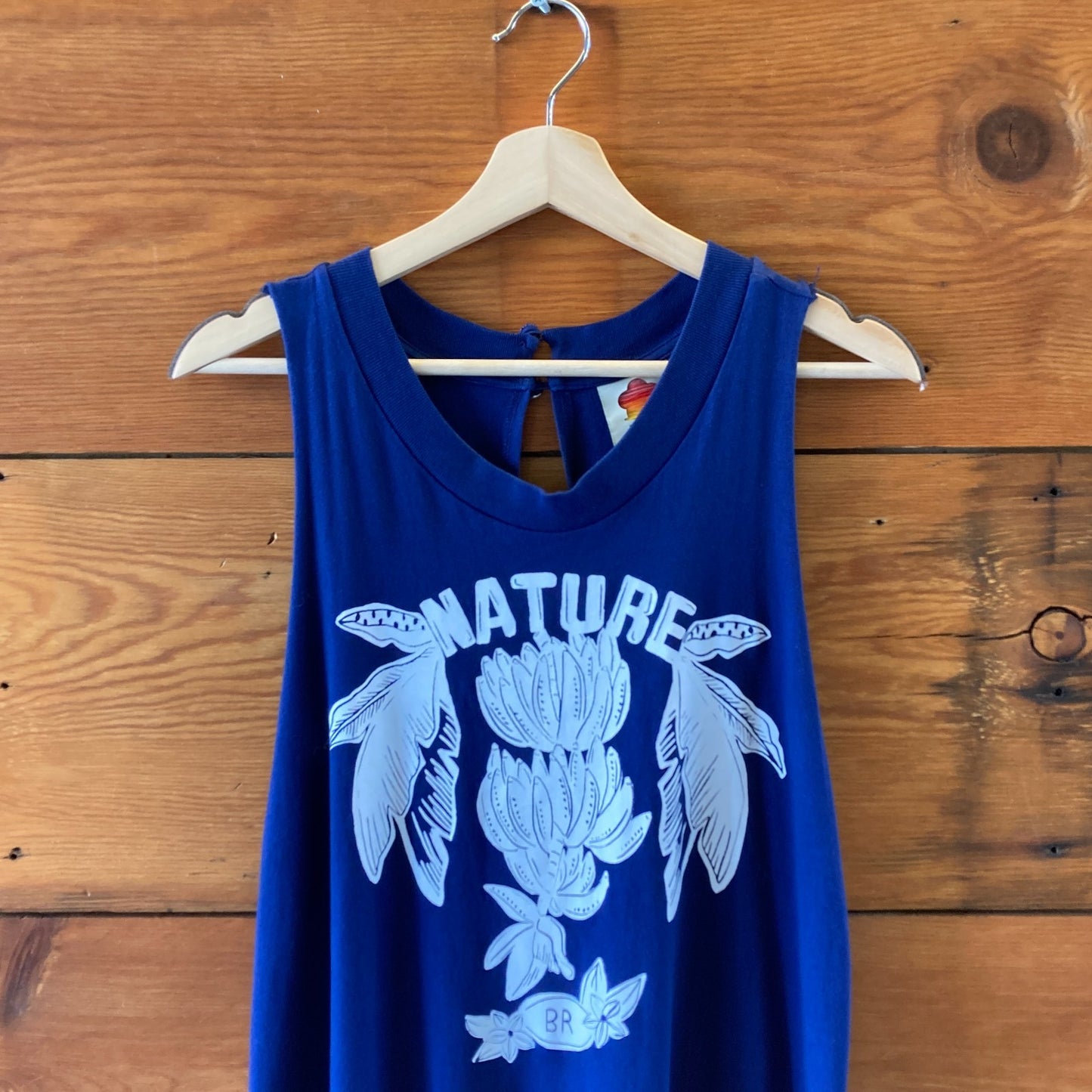 Farm Rio $148 Navy Blue Printed Nature Organic Cotton Jumpsuit - Size S - 1203TR