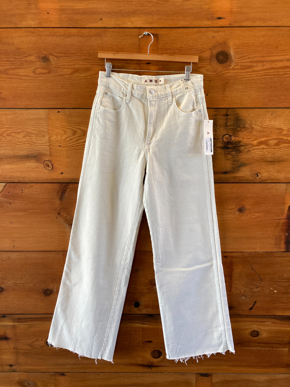 Amo $288 White Oak Wide Leg Frida High Rise Jeans - Size 28 - NEW - 4427SC