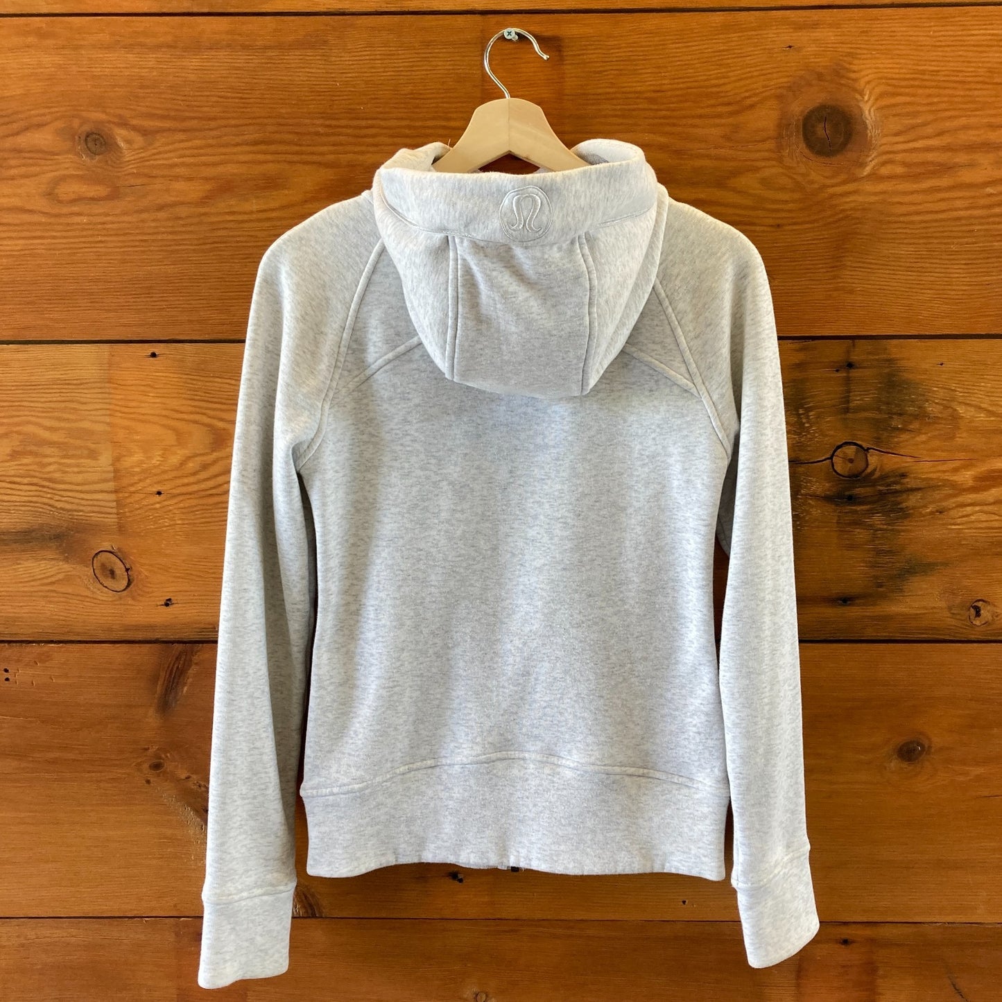 Lululemon Heathered Gray Zip Front Classic Hoodie Sweatshirt - Size 4 - 0214LS