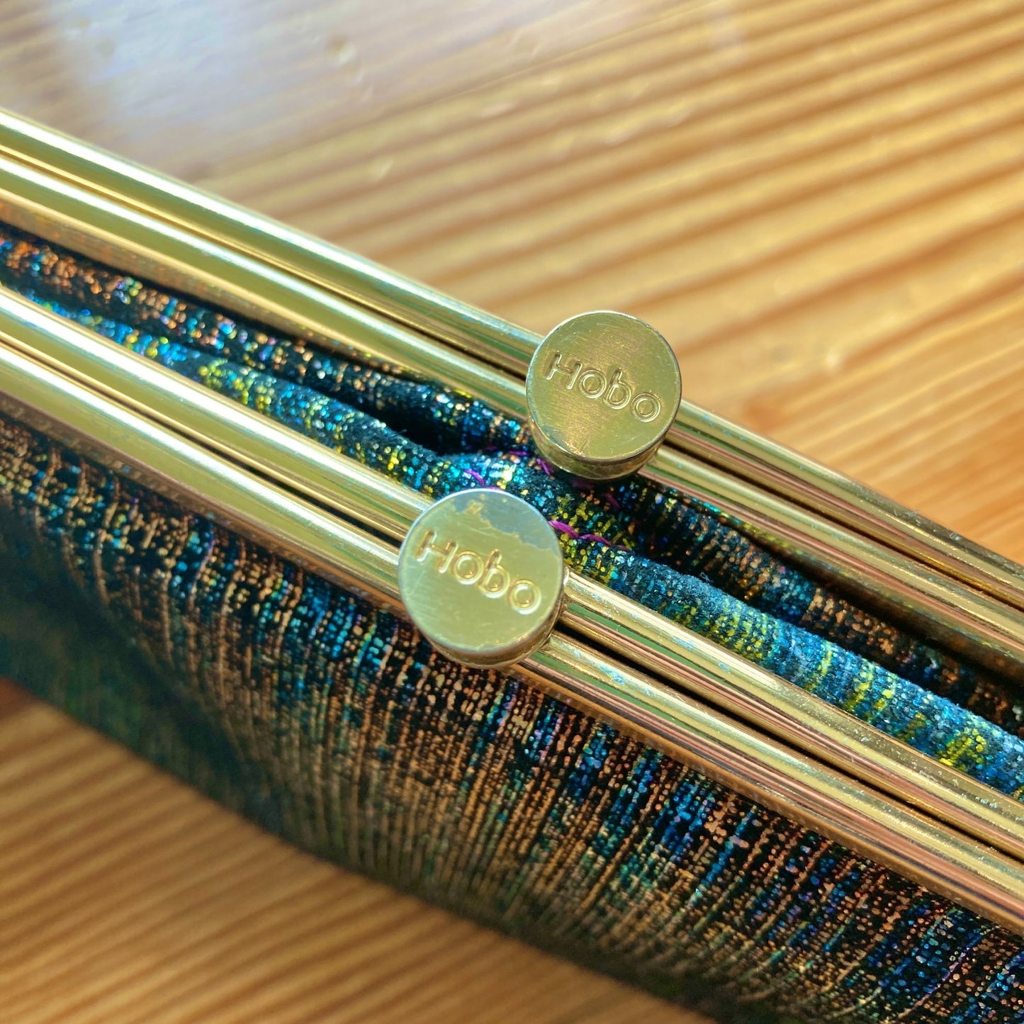 Hobo International Multi Color Metallic Lauren Bi Fold Wallet - 0715EJ