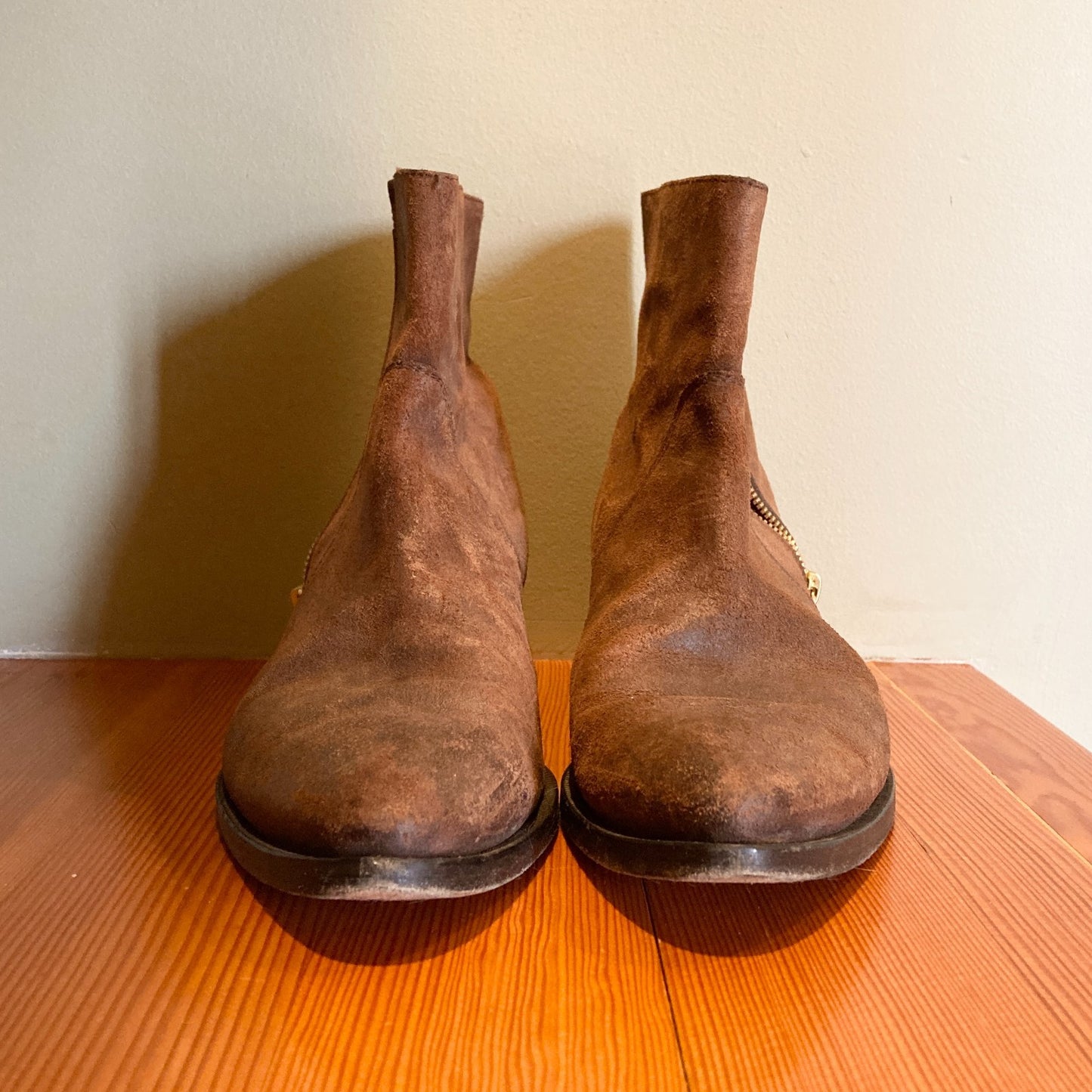 10 - Ralph Lauren Brown Leather Almond Toe Purple Label Ankle Boots 0918SR