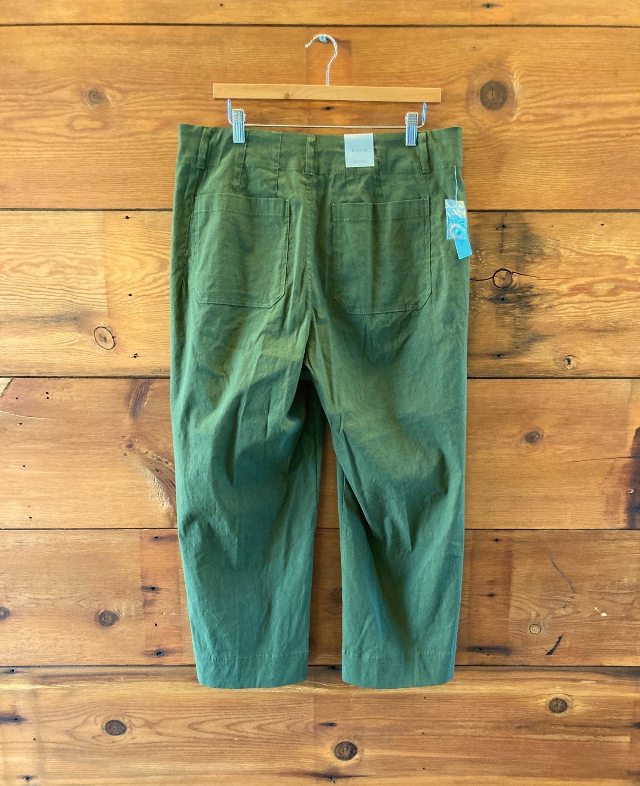 Maeve Dark Green High Rise Wide Leg Colette Pants - Size 16 - NEW - 1206HP