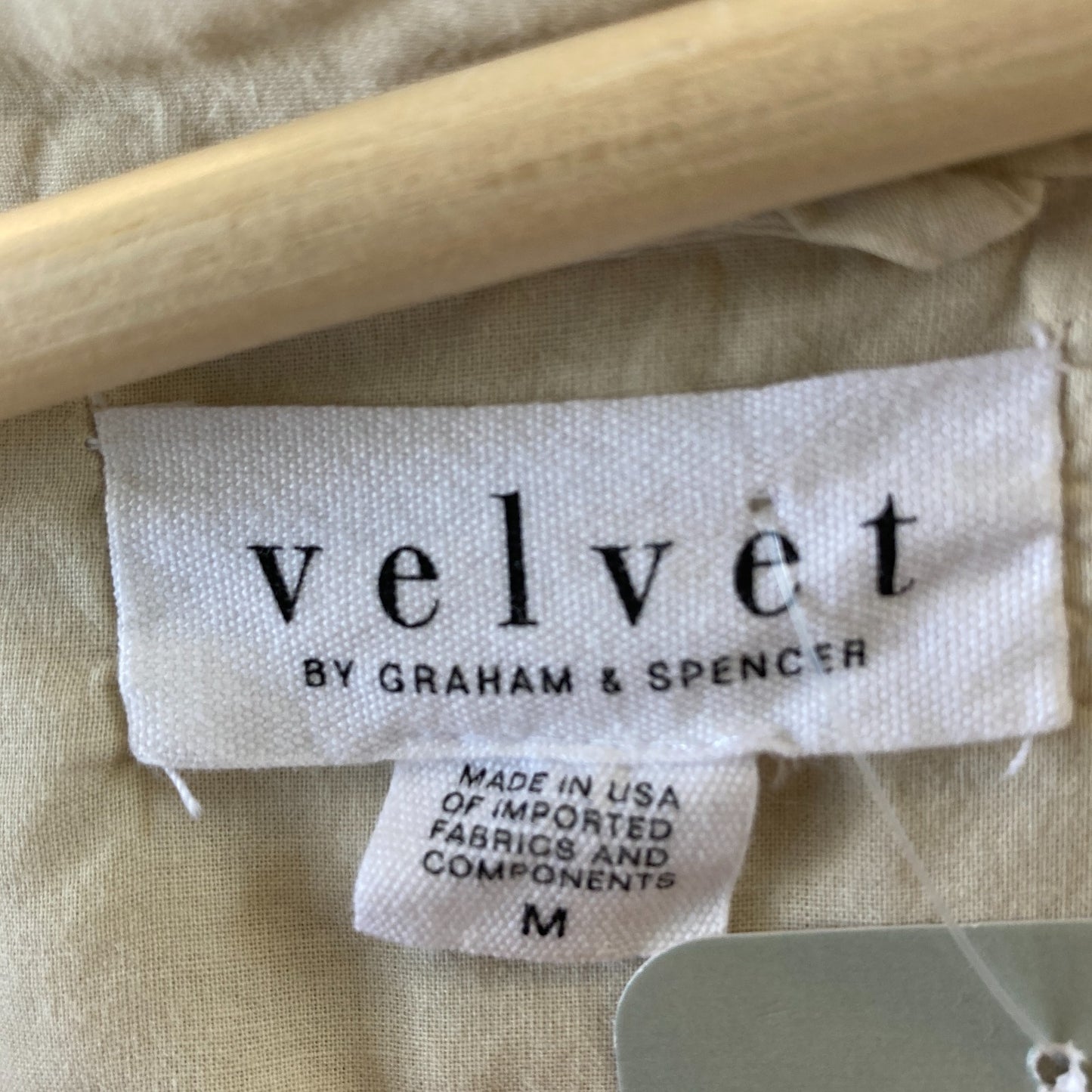 M - Velvet by Graham & Spencer Ivory Button Front Tie Waist Shirt Dress 0416JW