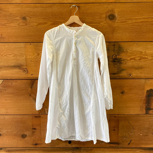 CP Shades White Long Sleeve Lagenlook Button Neck Dress - Size XS - 0208RT