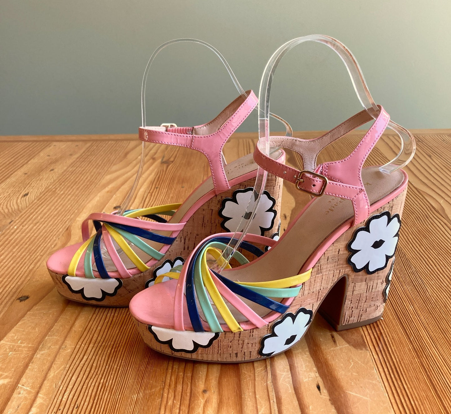 Kate Spade Gerry Platform Floral Sandals Heels - Size 7.5 - NEW - 0515CJ