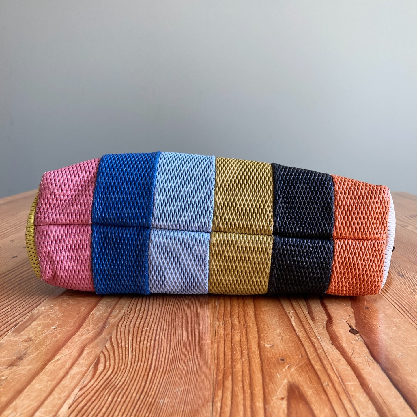 Cyedra Multi Color Striped Handcrafted Handbag Purse - 0617RF