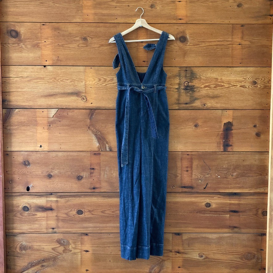 Pilcro Anthropologie Dark Wash Denim Overall Bibs Jumpsuit - Size 0 - 0312IG