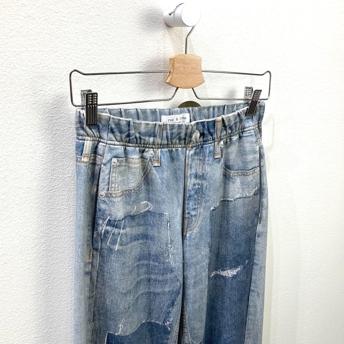 Rag & Bone Light Faux Denim Pull On Miramar Jogger Pants - Size XS - 1015NE