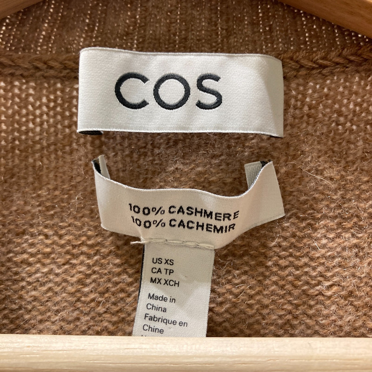 COS Light Brown 100% Cashmere Relaxed Pullover Sweater - Size XS - 0903BN