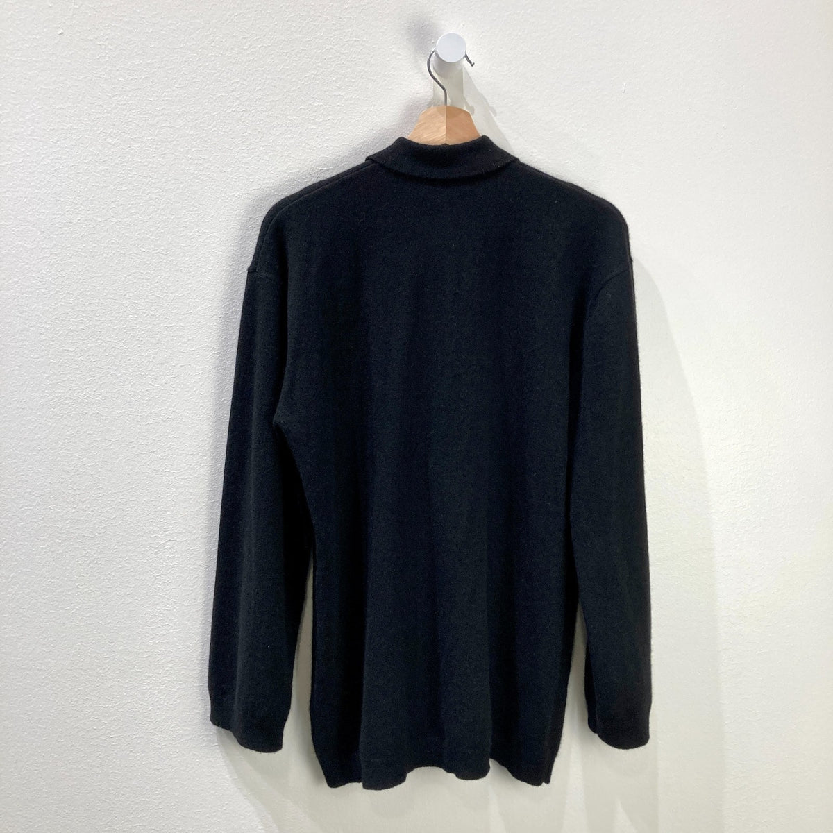 Ganni Black 100% Cashmere Jewel Button Neck Pullover Sweater - Size S / M 1205DA