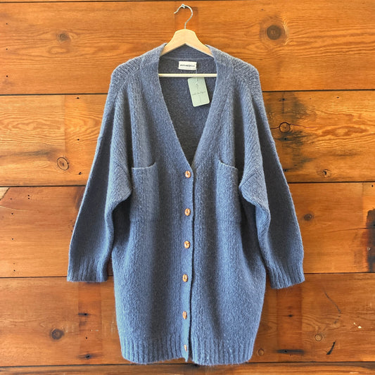 Atelier Delphine Blue Alpaca Oversized Cardigan Sweater - Size XS / S - 0328MV