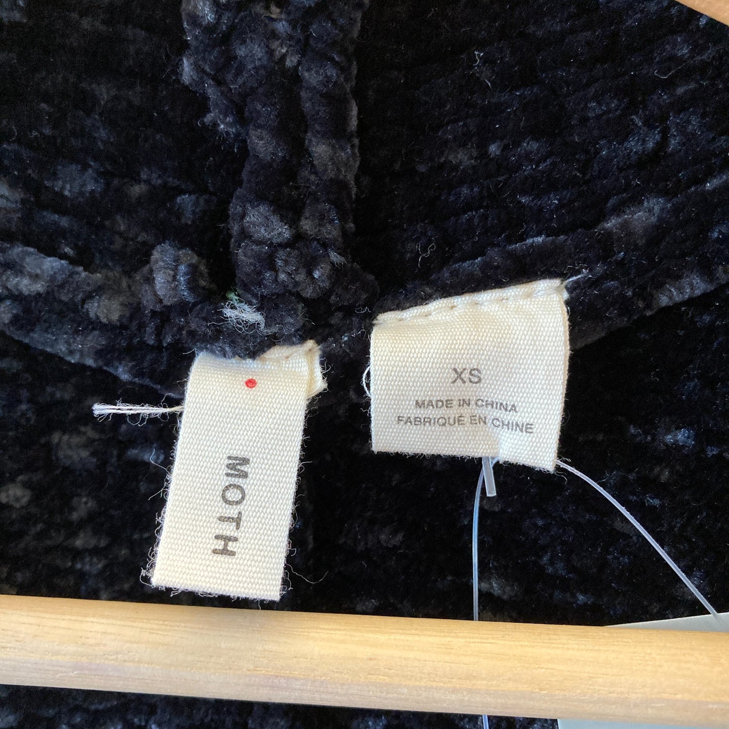 Moth Anthropologie Black Lily Chenille Oversized Cardigan Sweater - XS - 0723LH