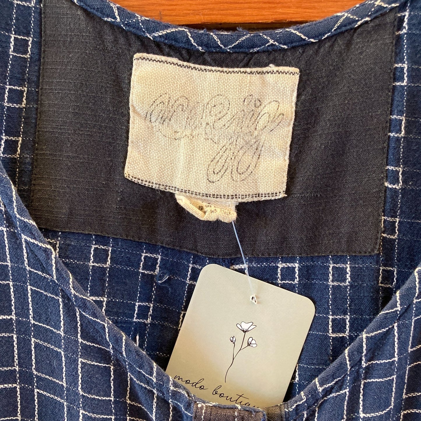 Ace & Jig Dark Blue Patterned Sleeveless Cotton Jumpsuit - Size M - 0415JS