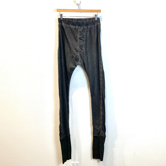 Barbara Gongini Dirty Jersey Black Knit Ruched Pants - Sz 38 / M - NEW - 1122CT