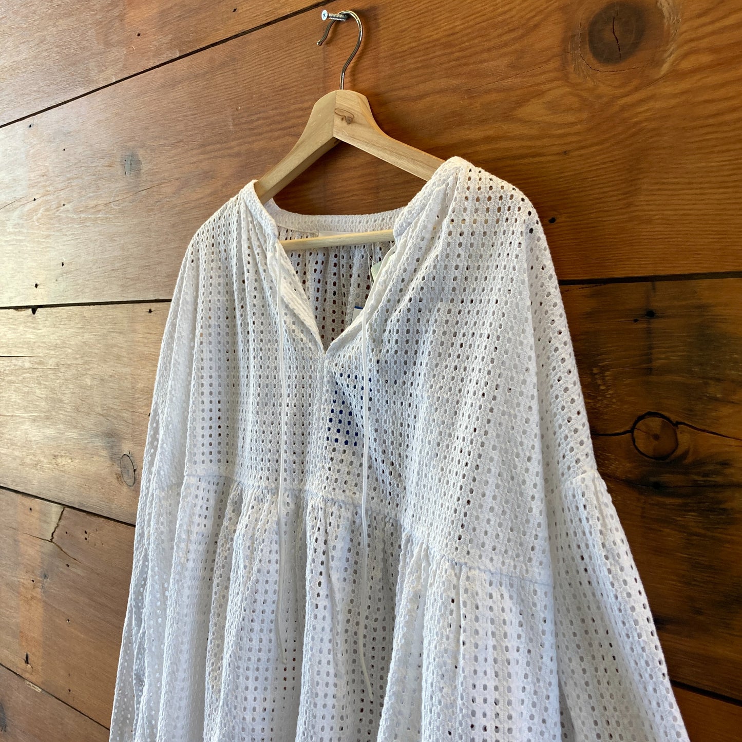 Samsoe Samsoe $170 White Cut Out Long Sleeve Top - Size M / L - NEW - 0401AJ