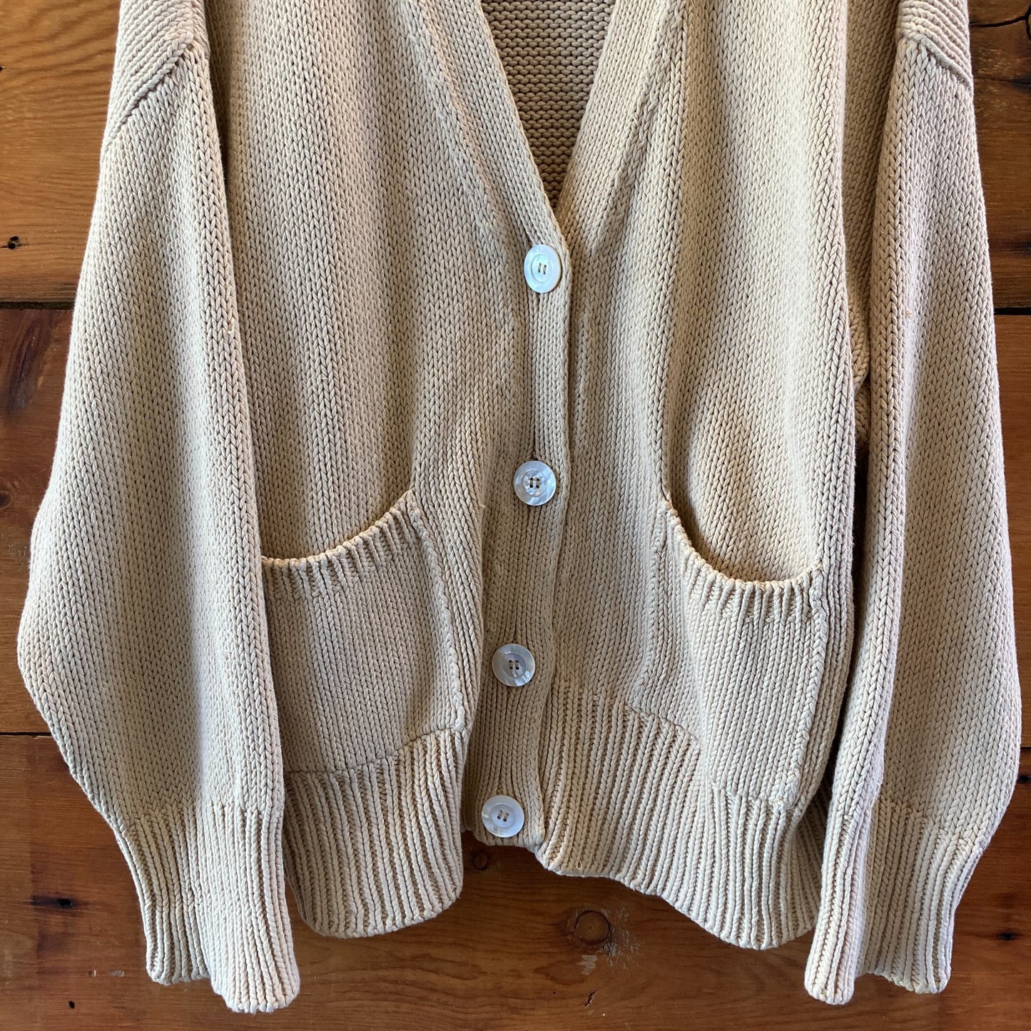 Babaa Clay Pot Cotton Heavy Knit Cardigan no16 Sweater - One Size - 0606RO
