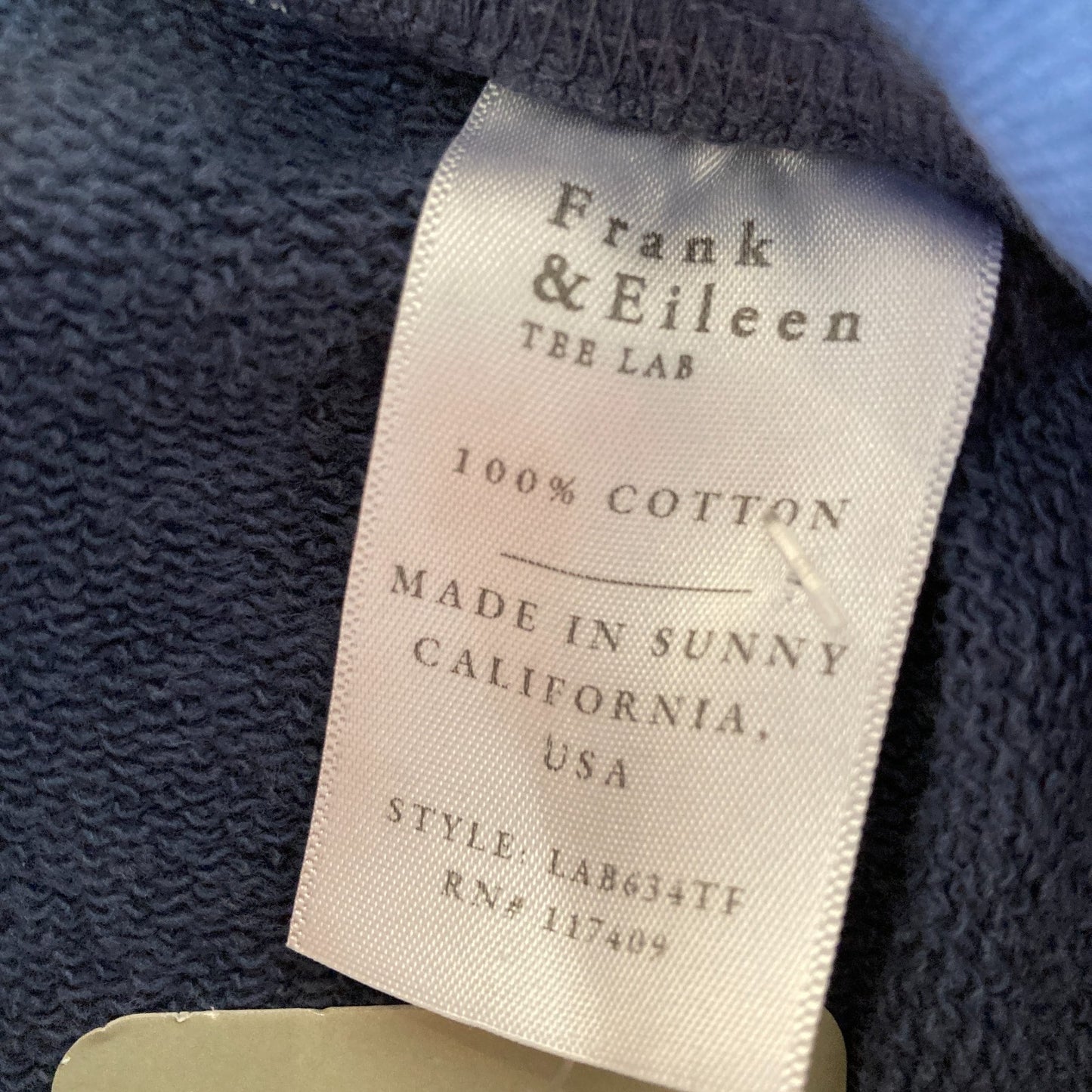 Frank & Eileen Blue Drawstring Cropped Catherine Sweatpants - Size M - 4427SC