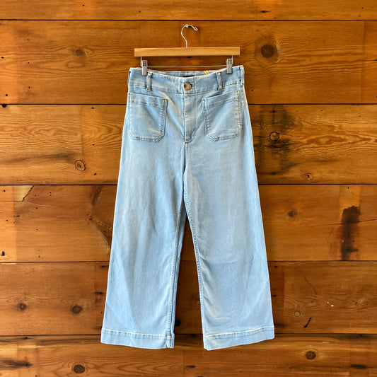 Maeve Anthropologie Light Wash Colette Wide Leg Jeans - Size 30 - 0419JP