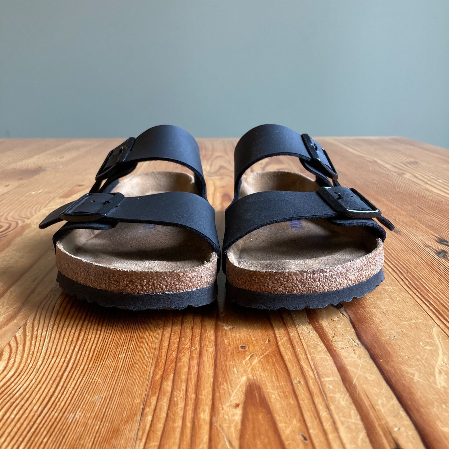 Birkenstock Black Leather Arizona Slide Sandals - Size 40 / 9.5 - 1105AR