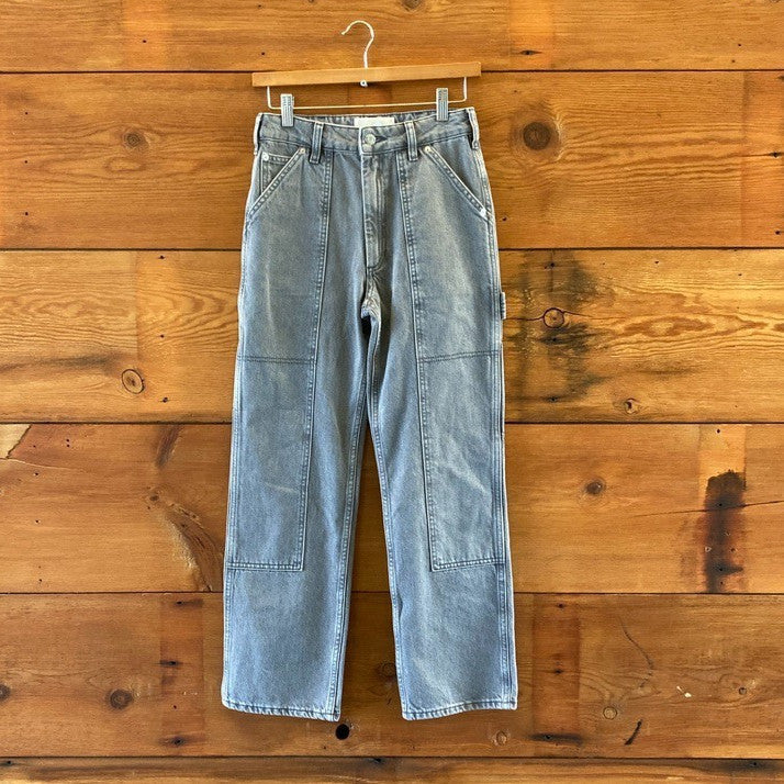 Loeffler Randall Gray Wash Straight Leg Utility Jeans - Size 00 / XS - 0312IG