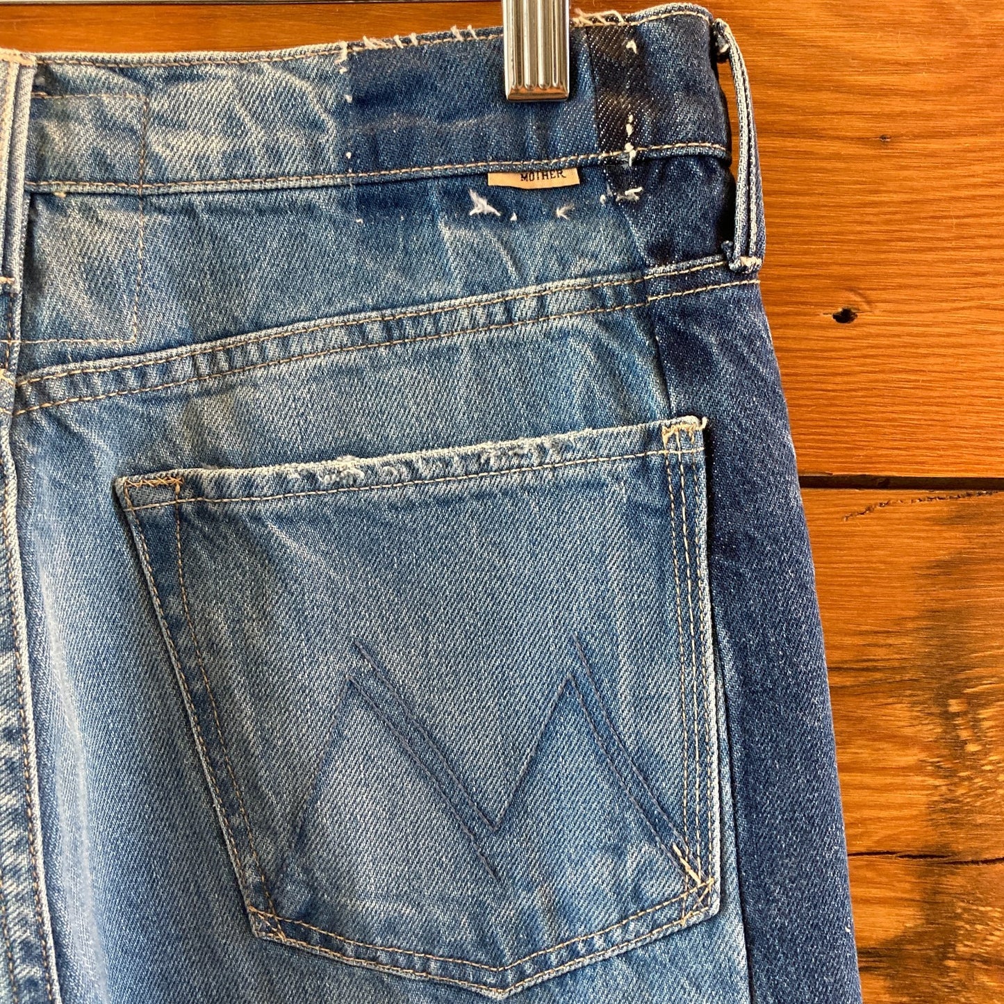 Mother Superior Double Stacked Tux Sidestepper Fray Jeans - Size 27 - 0510JB