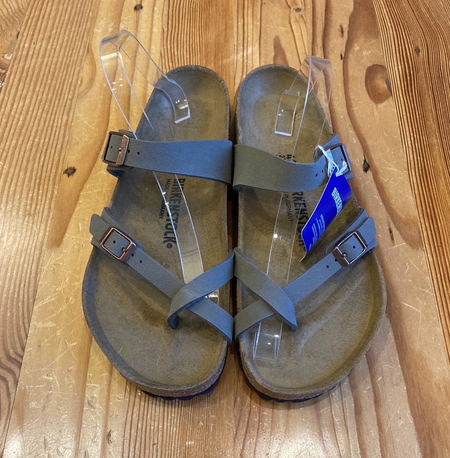 42 / 11 - Birkenstock Stone Gray Leather Mayari Sandals New w/ Box 0803NF