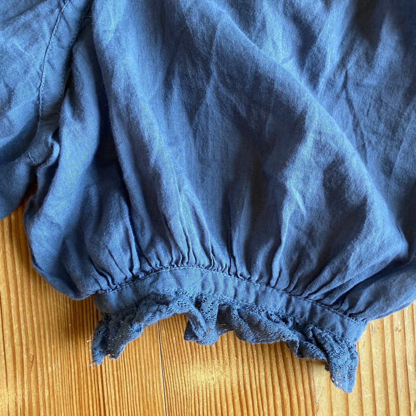 Doen Gray Short Sleeve Soft Organic Cotton Frances Top - Size S - 0502NR