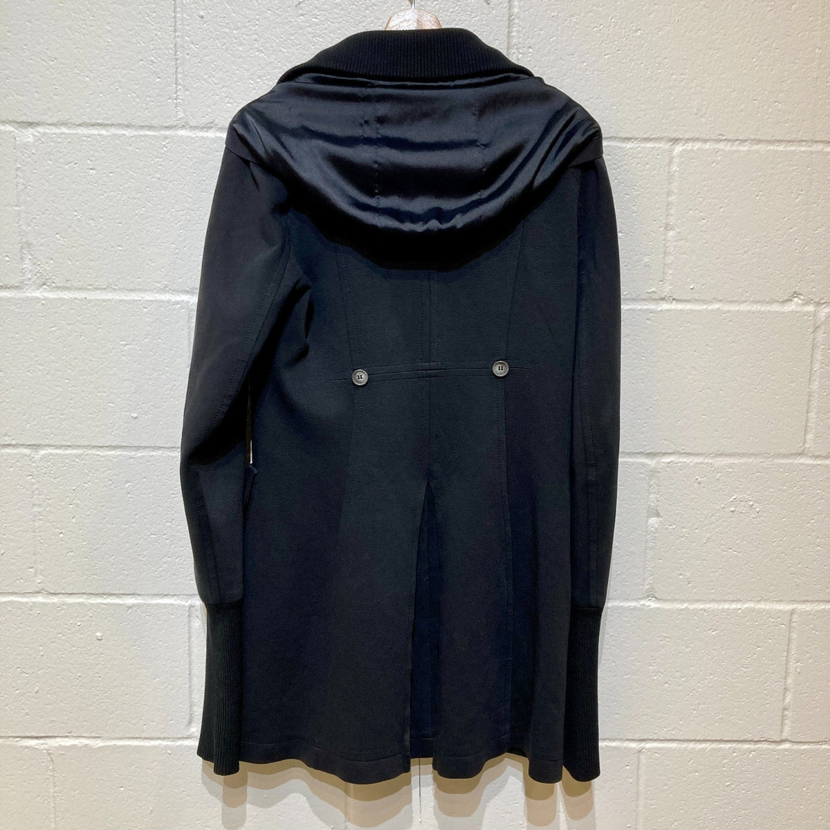 Theory Black Paxton Zip Front Detachable Hood Lined Jacket - Size L - 0607IL