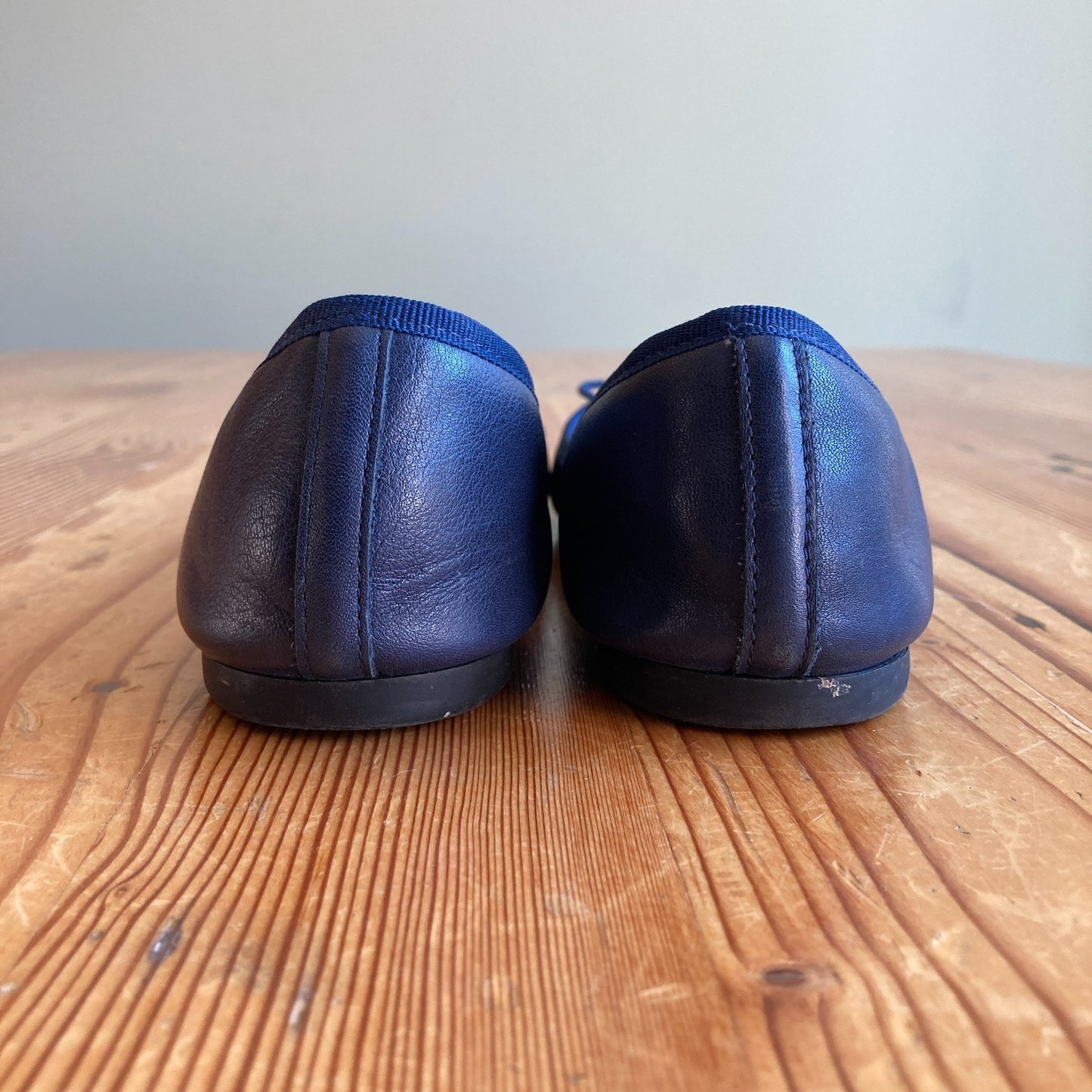 Repetto Navy Blue Pointed Toe Brigitte Ballet Flats Shoes - Size 39 / 8 - 0306CH