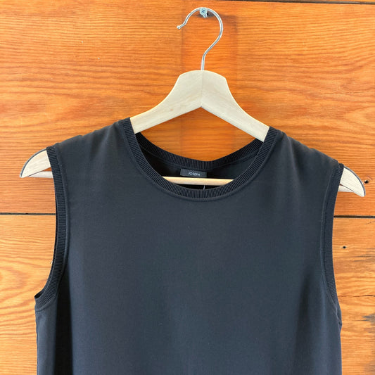 Joseph $365 Black Crepe De Silk Bley Tank Blouse - Size 38 / M - NEW - 4427SC