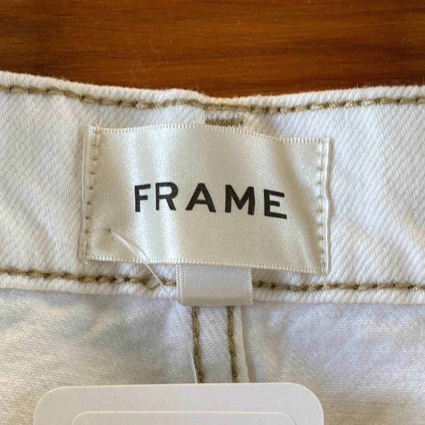 Frame $278 White Wide Leg Frayed Hem Le Jane Crop Jeans - Size 32 - NEW - 0417DL
